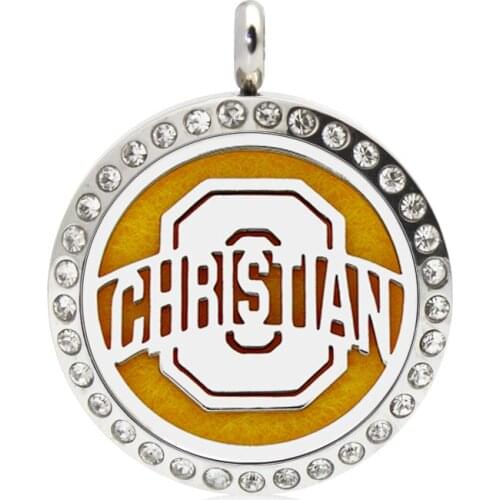 Wholesales 25mm Perfume Diffuser Locket Stainless Steel Essential Oil Perfume locket pendant fit chain pet free 10 pads as gift