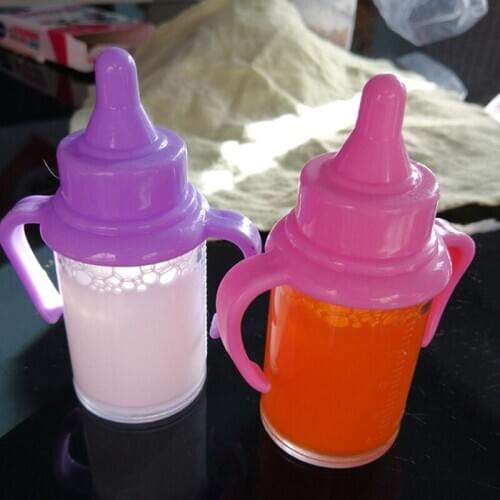 Kid Dolls Feeding Bottle For Dolls Pretend Magic Juice And Milk Bottle Set Kids Play Toy Child Dolls Accessories