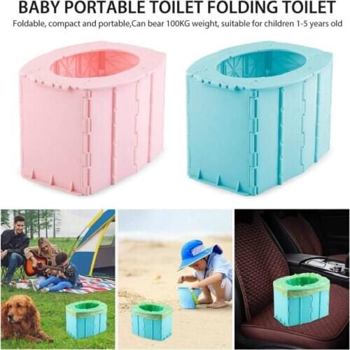 Children Outdoor Portable Toilet Folding Camping Toilet Travel Toilet Seat Portable Potty Car Toilet Seat For Hiking Long Trips