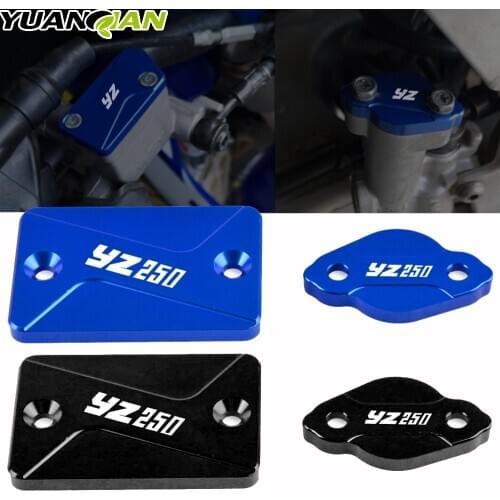 For Yamaha yz250 YZ 250 YZ250F 2003 2004 2005 2006 2007 Motorcycle CNC Aluminum Front & Rear Brake Fluid Reservoir Cover Cap