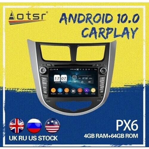 For Hyundai Solaris accent Verna 2010-2016 Car radio Android 10.0 Car GPS Navigation Touchscreen Octa core Car Radio play