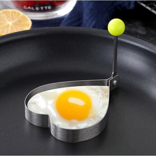 Fried Egg Mold 304 Stainless Steel Fried Egg Model Home Kitchen Tool Love Heart Shaped Diy Abrasive Tool