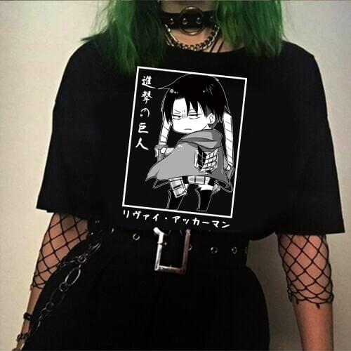 Japanese Attack on Titan Graphic Tshirt Men Funny Streetwear T-shirt Fashion Anime T Shirt Hip Hop Top Tees Male