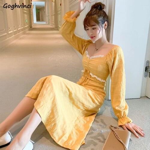 Желтые летние платья Goghvinci China At AliExpress