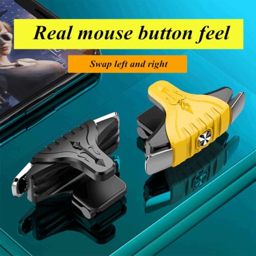 F01 Metal ABS Plastic Gamepad Controller Mobile Joystick Trigger Aim Shooting L1 R1 Key Button for Ios Android PUBG Game Handle