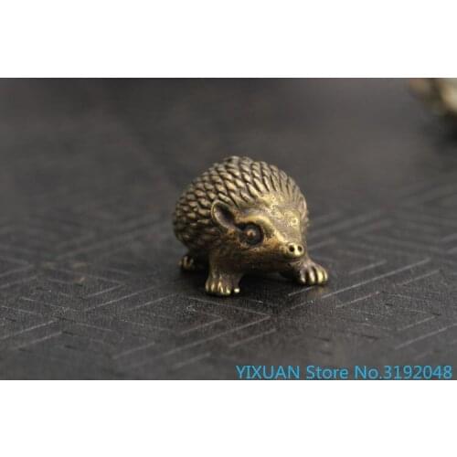 Adorno de bronce erizo adorno para el salón Colección Arte a mano