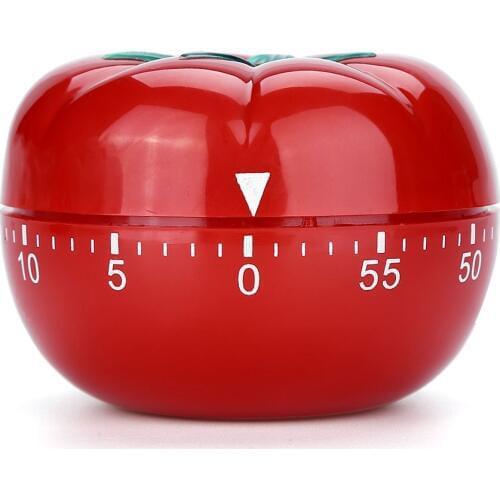 Tomato Shaped Mechanical 60 Minutes Countdown Timer Kitchen Cooking & Baking Helper 6.3 x 4.5cm