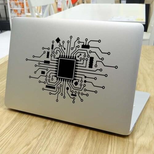 CPU Circuit Board Creative Laptop Sticker for Macbook Pro 16" Air Retina 11 12 13 15 Inch Mac Book M1 Skin 14" HP Notebook Decal