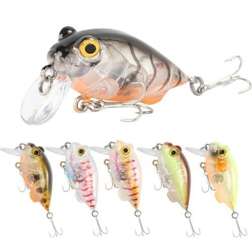 New arrival fishing lure 40mm crankbait hard plastic deep diving simulation puffer jerkbait