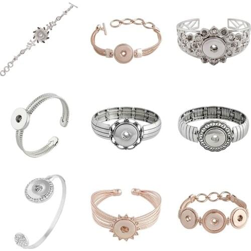 New Fashion 20mm 18mm Snap Button Bracelet DIY Jewelry 5pcs/lot KD3018