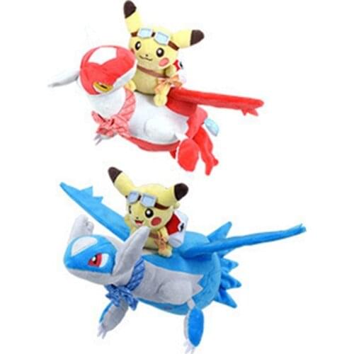 Pokemon PikachuRide Latias Latios Collectible plush dolls pet toys elf dolls cute cartoon creative gifts kawaii birthday gifts