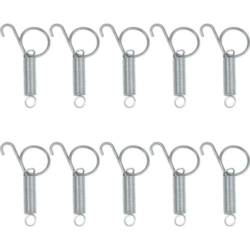 Spring Latch Door Cage Metal Finger Hook for Fixing Rabbit Chicken Parrot Guinea Pig Bunny Pet Cage Door 10 Packs S/L