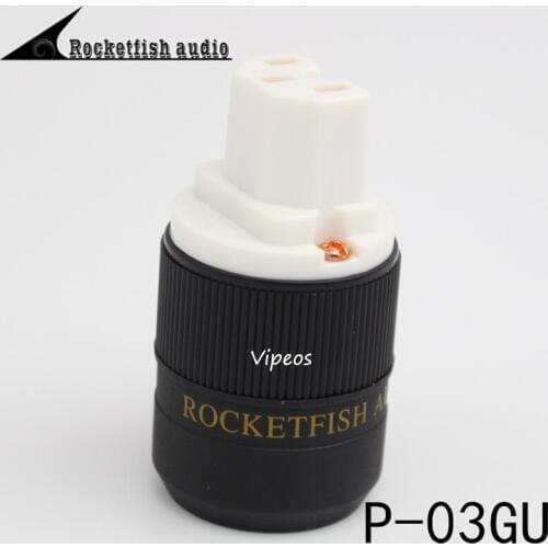 ROCKETFISH RED copper IEC Connector for DIY power cable Amplifier HiFi Audio