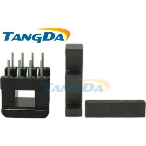 Tangda EI25 Bobbin Soft Ferrite core+skeleton Transformer EI Bobbin High frequency Power 4+4P 8pin PC40 horizontal sewing