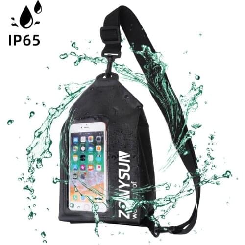 PVC Outdoor Sports Mountaineering Messenger Bag Waterproof Touch Screen Waist Bag Shoulder Bag