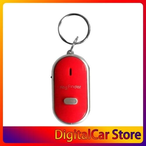 LED Whistle Key Finder Flashing Beeping Sound Control Alarm Anti-Lost Keyfinder Locator Tracker with Keyring