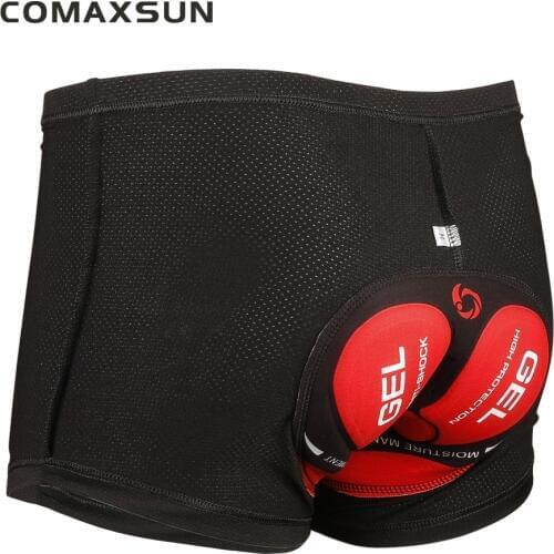 COMAXSUN Cycling Shorts Pro 5D Gel Padded Shockproof Black Underpant Bicycle Bike Underwear Cycling Shorts Cycling Underwear