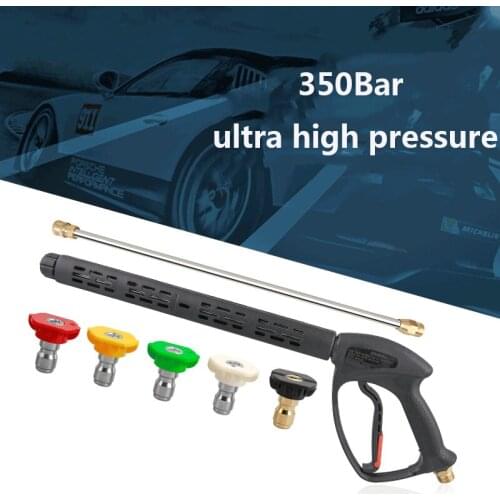 350Bar High Pressure Water Gun M22-14 All Copper Spray Gun Five-color Nozzle Power Spray-Gun Cleaning Accessories Car Wash Parts