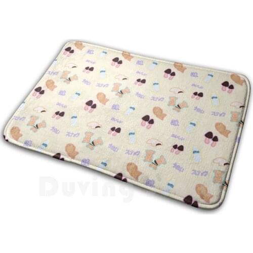 Japanese Snacks : ) Mat Rug Carpet Anti-Slip Floor Mats Bedroom Japan Japanese Snacks Okashi Calpis Calpico Koalas March Taiyaki