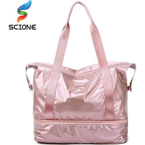 Women Men Travel Sports Gym Shoulder Bag Large Waterproof Nylon Handbags Dry And Wet Separation Sport Travel Bags XA200Y
