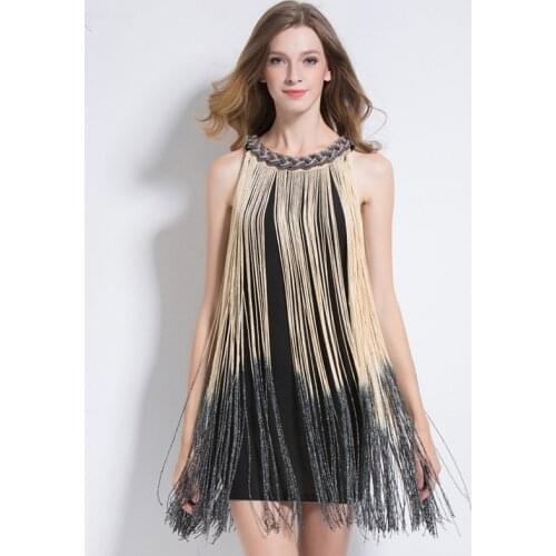 Fringe Dress Vintage Elegant Vestido 2020 Summer Fringe Flapper Charleston Dress Robe Sexy Party Bodycon Club Dress Vestidos