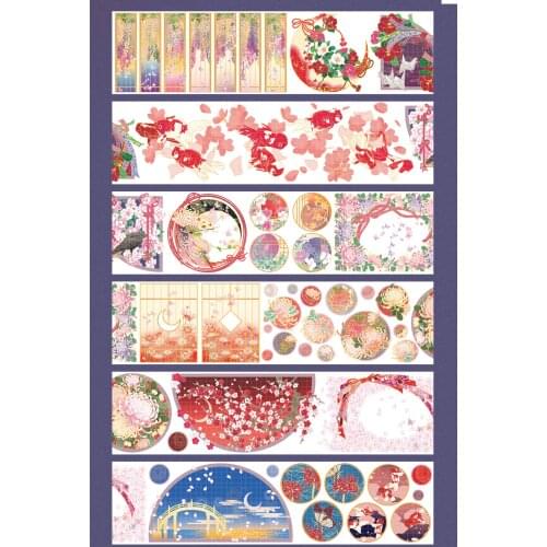 1 Loop Washi Tape Kawaii Four Seasons Rabbit Paper Pet 142cm School Supplies