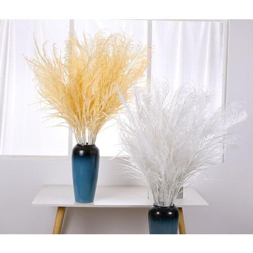 1pc Simulation Peacock Grass Plastic Reed Artificial Flowers Plants Wedding Decorations Roads Lead Fake Flower