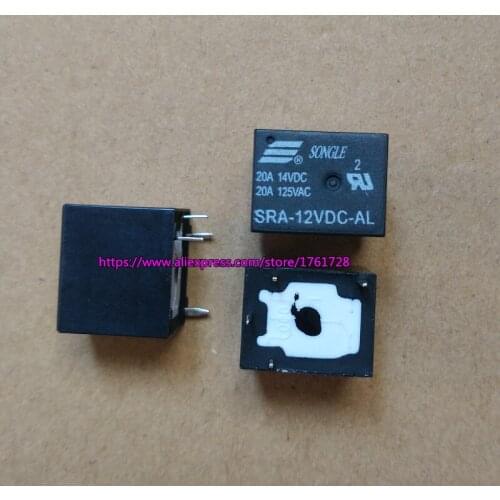 10pcs/lot, Brand new and original SONGLE 5V 12V 24V 4pins relay SRA-05VDC-AL , SRA-12VDC-AL, SRA-24VDC-AL 20A
