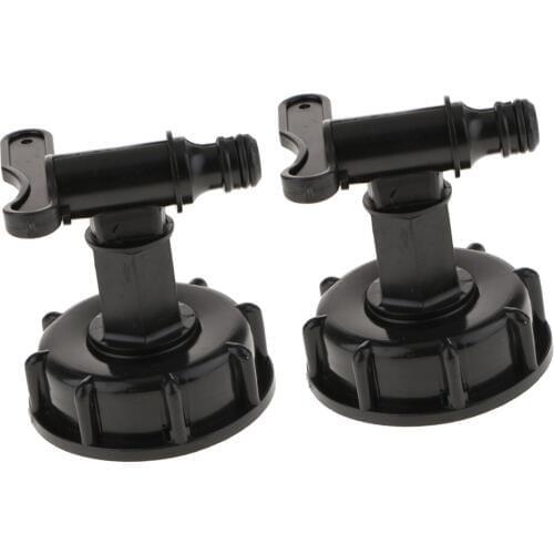 2 Pieces Heavy Duty 1000L IBC Tank 2 Inch to 1/2 Inch Water Hose Valve Adapter Coarse Screwed Parts