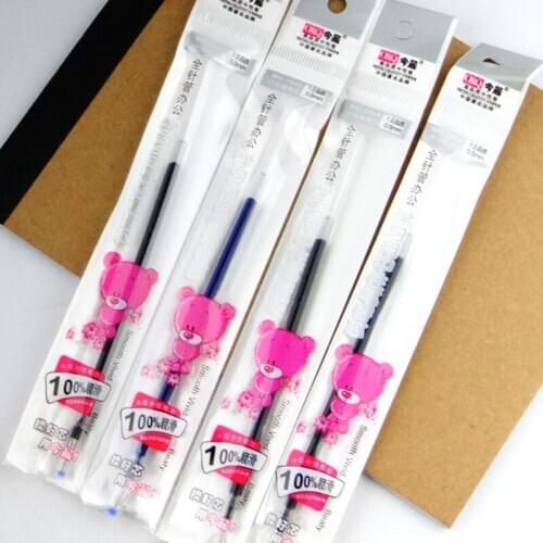 20Pcs/Lot Neutral Ink Gel Pen Black Refills 0.5mm Ballpoint for Office School