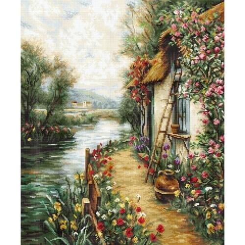 2021 Drop Shipping Embroidery Along the River Funny Wedding Cross Stitch with 100% Cotton Flosses & Free Shipping for Wall Decor