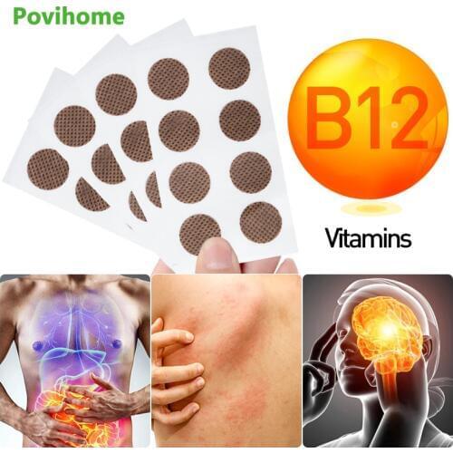 40pcs/lot Vitamin Energy Plaster Medicine Patch b12 Promote Cell Mature Adjustable Protein Metabolism Muscle Relax Sticker D3252