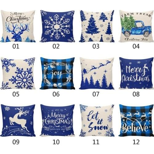 45cm Merry Christmas Cushion Cover Pillowcase 2021 Christmas Decorations For Home Xmas Noel Ornament Happy New Year 2022