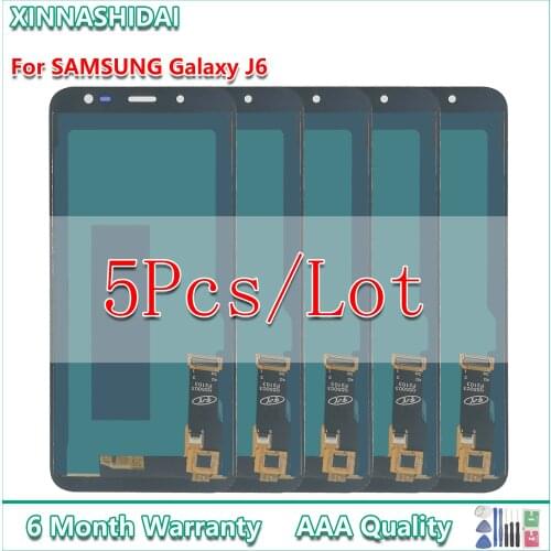 5Pcs/lot LCD Display For Samsung Galaxy J6 2018 J600 J600G J600F J600L LCD DisplayTouch Screen Digitizer Assembly Replacement