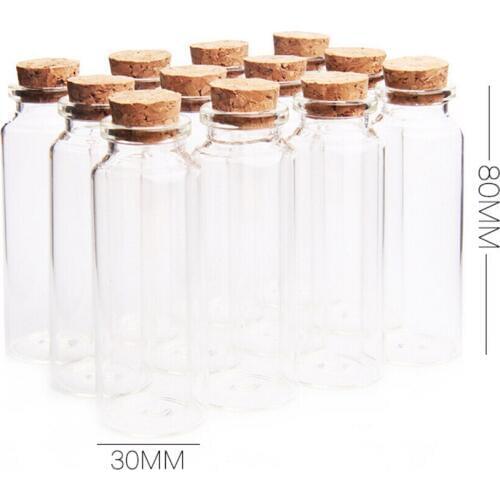 500pcs/lot 40ml empty glass bottle with wooden cork, 40cc Glass Corked Bottle, Glass Container Hot Sale