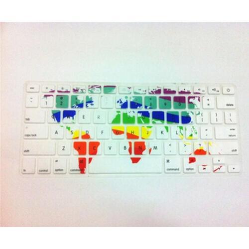 50PCSX Color World Map Rainbow With Square Rainbow Keyboard Cover Protector Film for All Macbook Air Pro Retina 13" 15" 17"