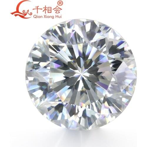 6.5mm 8mm DF GH white color Round nine hearts and one flower cut moissanites loose stone