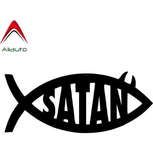 Aliauto Personality Car Sticker Satan Fish Animal Vinyl Styling Fashion Decor Accessories PVC Decal for Mercedes W203,11cm*5cm