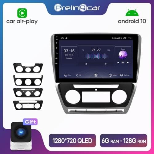 Prelingcar For Skoda Octavia 2 A5 2008 2010 2011 2012 Car Radio Multimedia Video Player Navigation GPS Android10.0 DSP dashboard