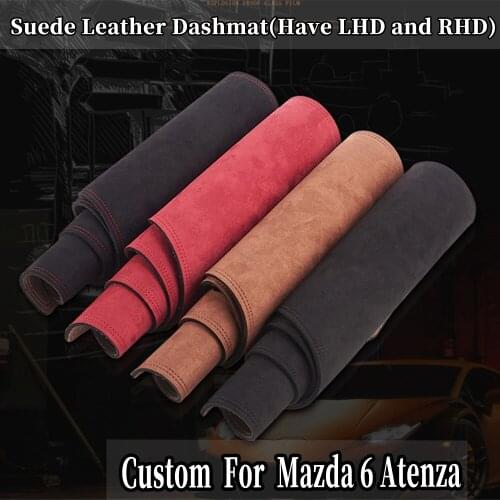 Car-styling Suede Leather Dashmat Dashboard Cover Pad Dash Carpet Auto Accessories For Mazda 6 atenza mazda6 2019 2020 2021