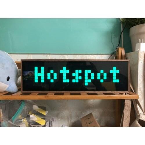 Large Screen Awtrix 2.x Pixel Clock Walnut Shell Handmade Custom Kit Awtrix Pixel Light Lamp