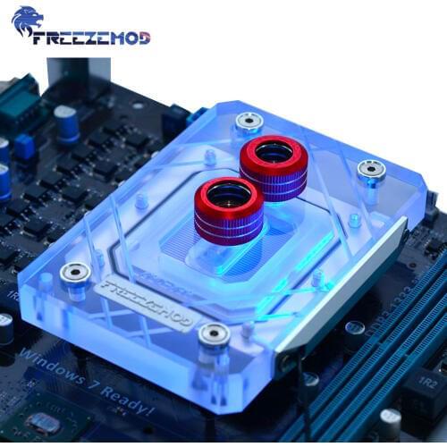FREEZEMOD AMD-XPM CPU Water Cooler Block 6mm Bottom Plate For AMD AM2 AM3 AM4 Large Area Diamond Pattern MOD Water Coolling RGB