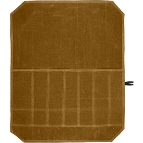 Wear-resistant and Durable Canvas Knife Roll Up Design Wet Wax Canvas Strong Durable Water-proof 3 Colors Storage Bag M17E