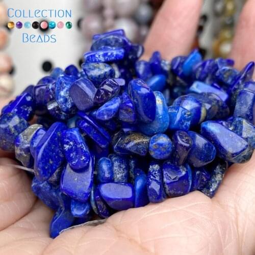 Natural Irregular Blue Stone Loose Spacer Round Beads For Jewelry Making DIY Bracelets Accessories Wholesale 15