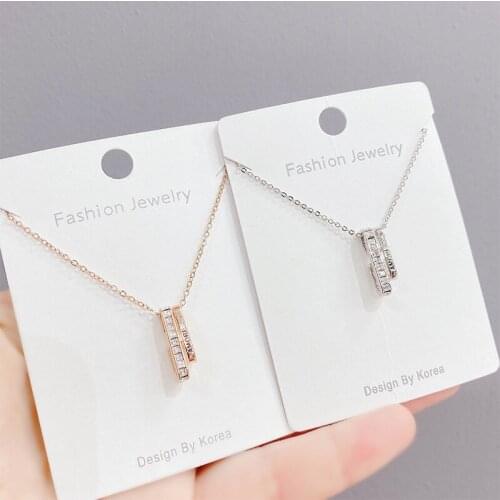 Trendy Simple Letter Geometric Pendant Necklace For Women Girl Personality Party Temperament Fashion Jewelry Gift Clavicle Chain