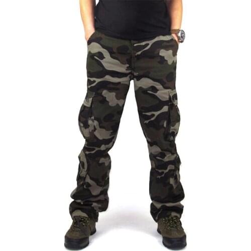 New Mens Military Cargo Pants Men Casual Camo Multi-pocket Autumn Trousers Men Joggers Urban Overalls Pants pantalones hombre