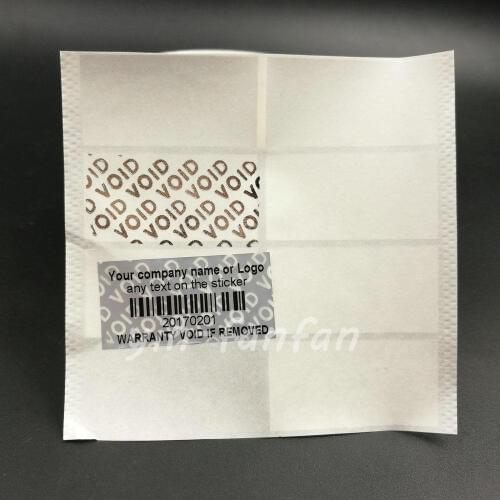 300PCS Tamper Proof Warranty Void Labels Stickers Seals Silver Custom Printed new
