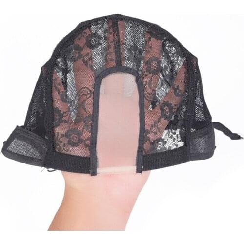 Wig cap adjustable ventilated mesh wig cap band elastic floral dome cap