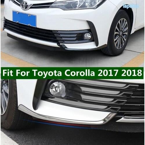 Lapetus Stainless Steel Front Side Bumper Corner Protection Trim Anti-rub Cover Panel Fit For Toyota Corolla 2017 2018