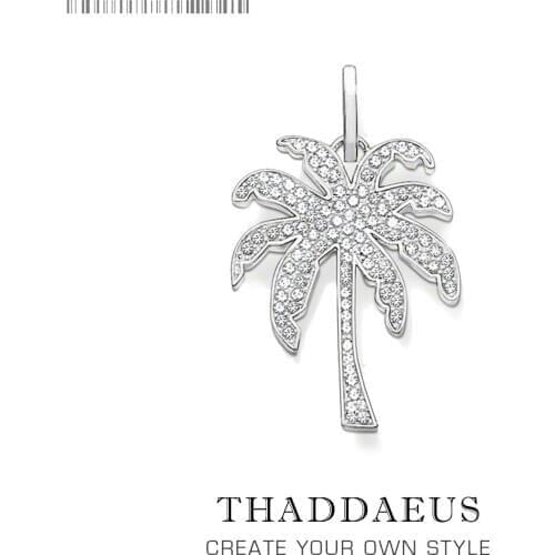 Pendant Palm Tree Pave,2018 Brand New Fashion Jewelry Europe Bijoux 925 Sterling Silver Accessories Gift For Woman & Men